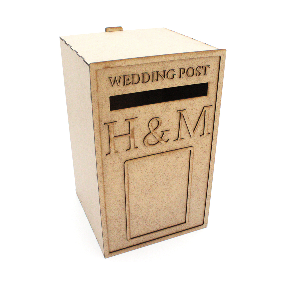 Personalised Wedding Post Box + Initials